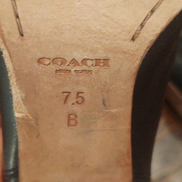 Coach Waldorf Black Heeled Ankle Boots Sz 7.5 - Picture 9 of 9